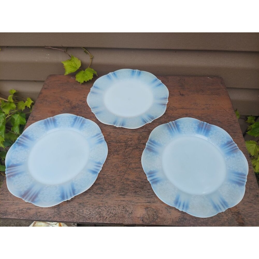 3 MacBeth Evans American Sweetheart Monax 8" Salad Plates